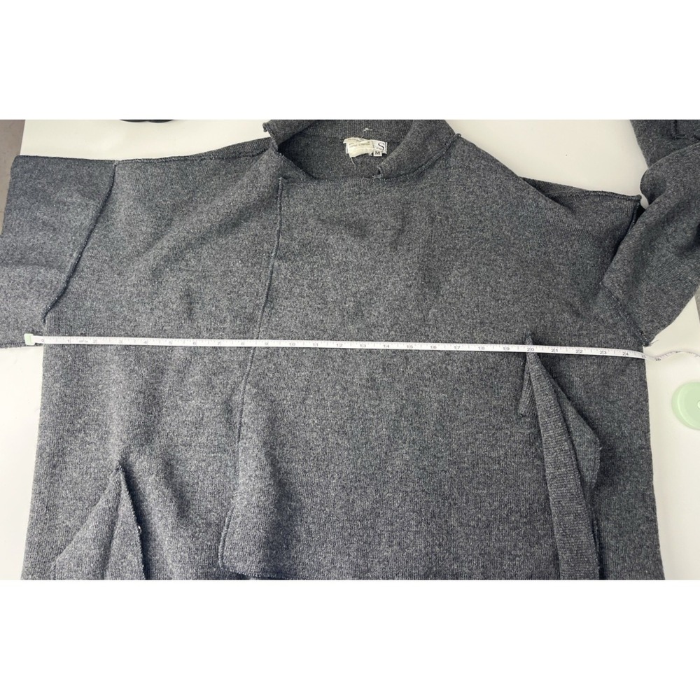 Ivan Grundahl Linea S Sweater‎ Cardigan Medium Wool Tie Front Kimono Sleeve Boxy - Picture 7 of 10